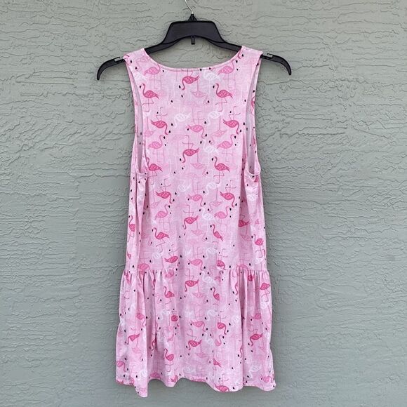 Jacklyn Intimates Flamingo Sz M Nightgown Dress With Pockets - Picture 9 of 10